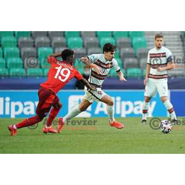 European Under 21 Championship football match between Switzerland and Portugal in Ljubljana, Slovenia on March 31, 2021