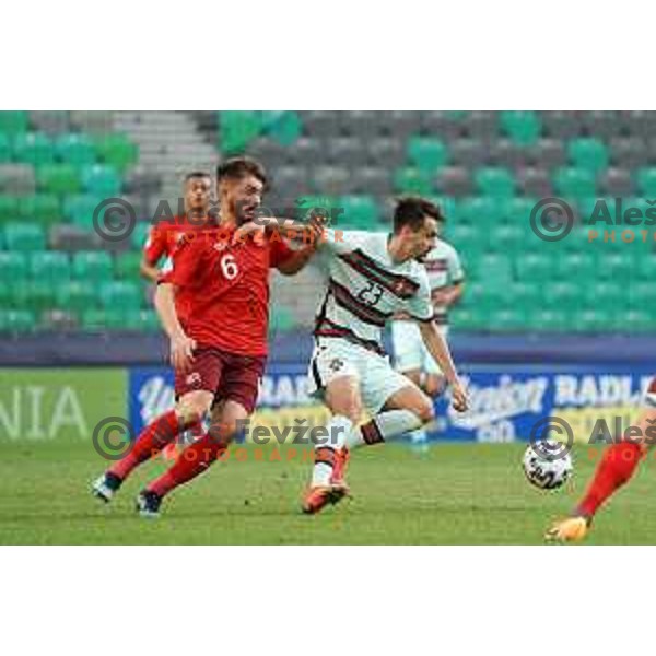 European Under 21 Championship football match between Switzerland and Portugal in Ljubljana, Slovenia on March 31, 2021
