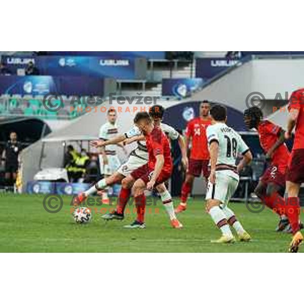European Under 21 Championship football match between Switzerland and Portugal in Ljubljana, Slovenia on March 31, 2021