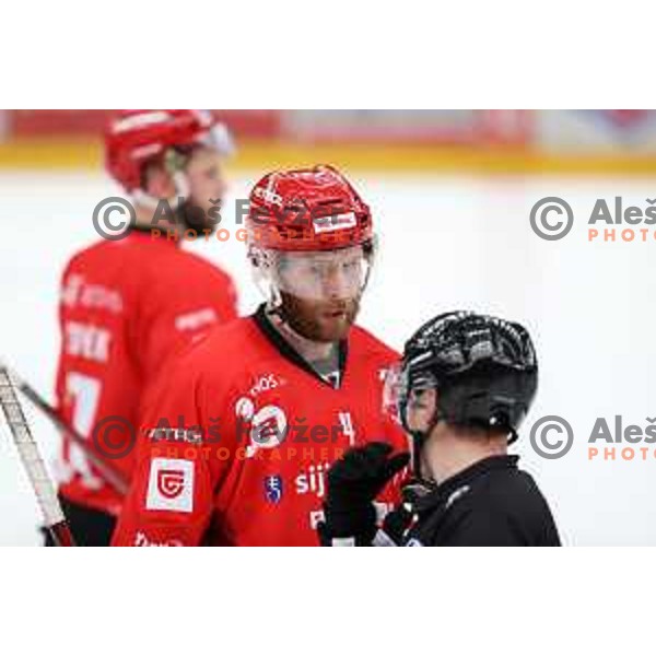 Andrej Tavzelj during first match of semi-final of Alps league between SIJ Acroni Jesenice and Asiago in Jesenice, Slovenia on April 8, 2021