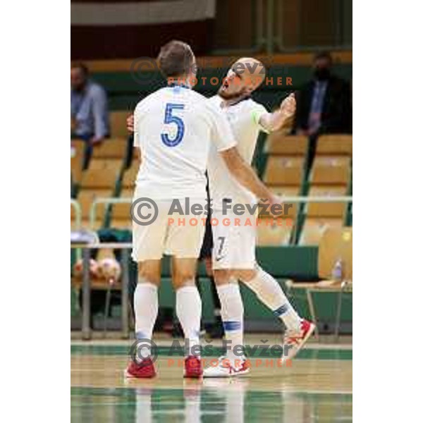 Igor Osredkar in action during European Qualifiers futsal match between Slovenia and Latvia in Lasko, Slovenia on April 12, 2021