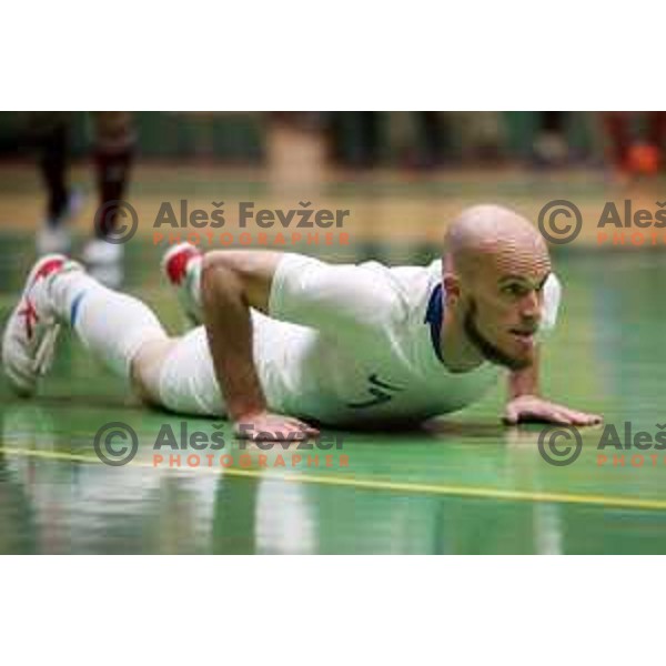Igor Osredkar in action during European Qualifiers futsal match between Slovenia and Latvia in Lasko, Slovenia on April 12, 2021