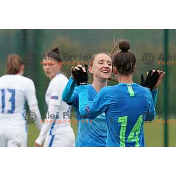 Lara Prasnikar in action during Women’s friendly football match between Slovenia and Slovakia in Catez ob Savi, Slovenia on April 13, 2021