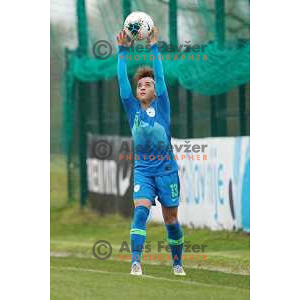 Izabela Krizaj in action during Women’s friendly football match between Slovenia and Slovakia in Catez ob Savi, Slovenia on April 13, 2021