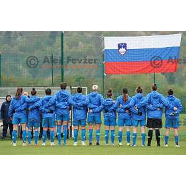 Mateja Zver in action during Women’s friendly football match between Slovenia and Slovakia in Catez ob Savi, Slovenia on April 13, 2021