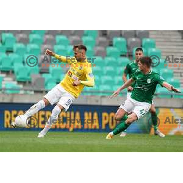 Mustafa Nukic in action during Prva Liga Telekom Slovenije 2020-2021 football match between Olimpija and Bravo in SRC Stozice, Ljubljana, Slovenia on April 13, 2021