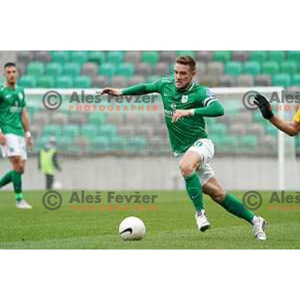 Timi Max Elsnik in action during Prva Liga Telekom Slovenije 2020-2021 football match between Olimpija and Bravo in SRC Stozice, Ljubljana, Slovenia on April 13, 2021