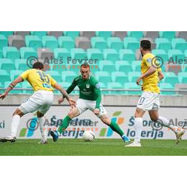 Djordje Ivanovic in action during Prva Liga Telekom Slovenije 2020-2021 football match between Olimpija and Bravo in SRC Stozice, Ljubljana, Slovenia on April 13, 2021