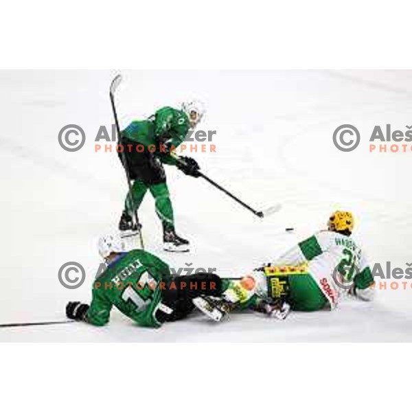 during third match of the semi-final of Alps league between SZ Olimpija and Lustenau in Ljubljana, Slovenia on April 13, 2021