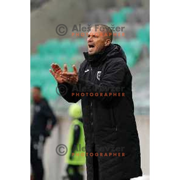 Head coach Dejan Grabic during Prva Liga Telekom Slovenije 2020-2021 football match between Olimpija and Bravo in SRC Stozice, Ljubljana, Slovenia on April 13, 2021