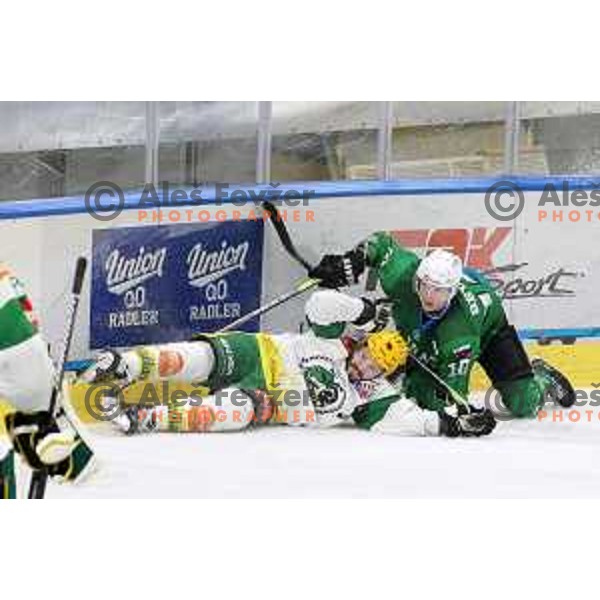 Mark Sever during third match of the semi-final of Alps league between SZ Olimpija and Lustenau in Ljubljana, Slovenia on April 13, 2021