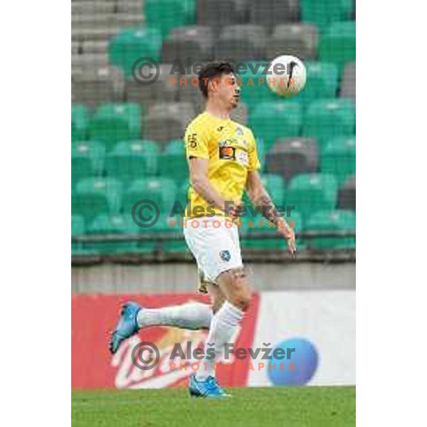 Mitja Krizan in action during Prva liga Telekom Slovenije 2020-2021 football match between Olimpija and Bravo in SRC Stozice, Ljubljana on April 13, 2021