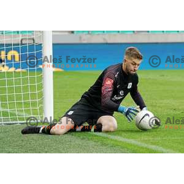 Ziga Frelih in action during Prva liga Telekom Slovenije 2020-2021 football match between Olimpija and Bravo in SRC Stozice, Ljubljana on April 13, 2021