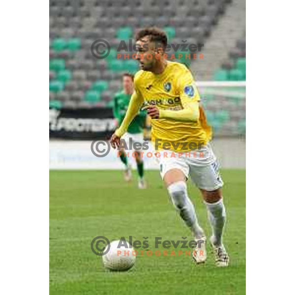 Mustafa Nukic in action during Prva Liga Telekom Slovenije 2020-2021 football match between Olimpija and Bravo in SRC Stozice, Ljubljana, Slovenia on April 13, 2021