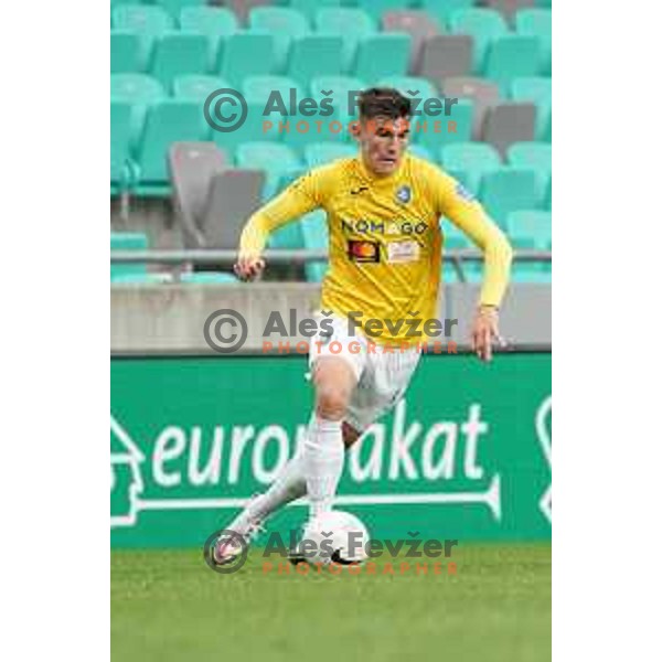 Mark Spanring in action during Prva liga Telekom Slovenije 2020-2021 football match between Olimpija and Bravo in SRC Stozice, Ljubljana on April 13, 2021