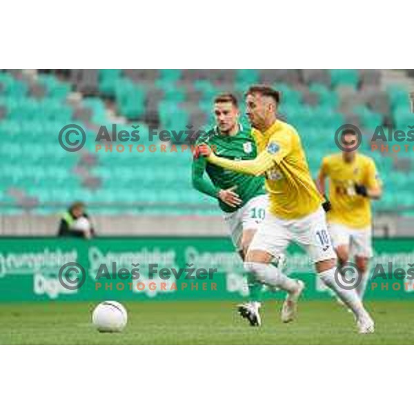 Mustafa Nukic in action during Prva Liga Telekom Slovenije 2020-2021 football match between Olimpija and Bravo in SRC Stozice, Ljubljana, Slovenia on April 13, 2021