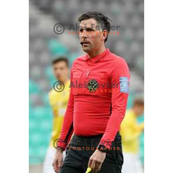 Referee Dejan Balazic during Prva Liga Telekom Slovenije 2020-2021 football match between Olimpija and Bravo in SRC Stozice, Ljubljana, Slovenia on April 13, 2021