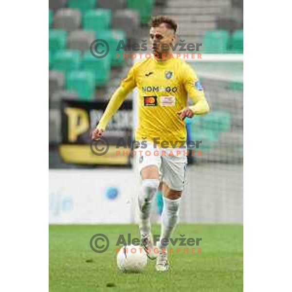 Mustafa Nukic in action during Prva Liga Telekom Slovenije 2020-2021 football match between Olimpija and Bravo in SRC Stozice, Ljubljana, Slovenia on April 13, 2021