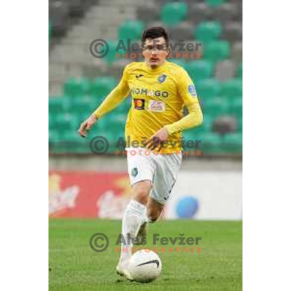 Martin Kramaric in action during Prva liga Telekom Slovenije 2020-2021 football match between Olimpija and Bravo in SRC Stozice, Ljubljana on April 13, 2021