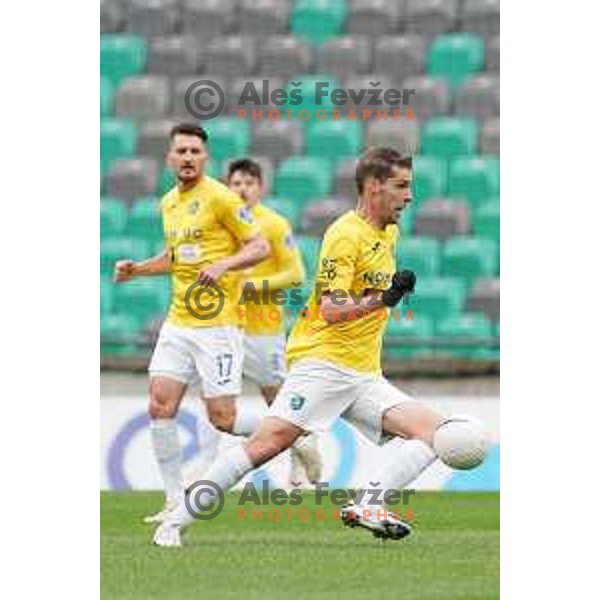 Luka Zinko in action during Prva Liga Telekom Slovenije 2020-2021 football match between Olimpija and Bravo in SRC Stozice, Ljubljana, Slovenia on April 13, 2021
