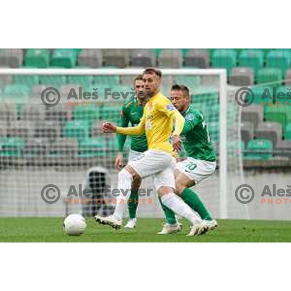 Mustafa Nukic in action during Prva Liga Telekom Slovenije 2020-2021 football match between Olimpija and Bravo in SRC Stozice, Ljubljana, Slovenia on April 13, 2021