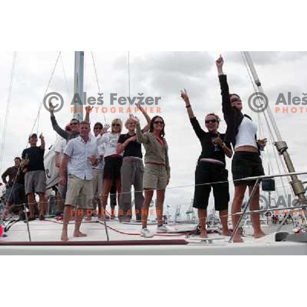 at America\'s Cup Final sailing match race between team New Zealand and team Alinghi in Auckland, New Zealand on March 2, 2003. Team Alinghi defeated Team New Zealand 5:0