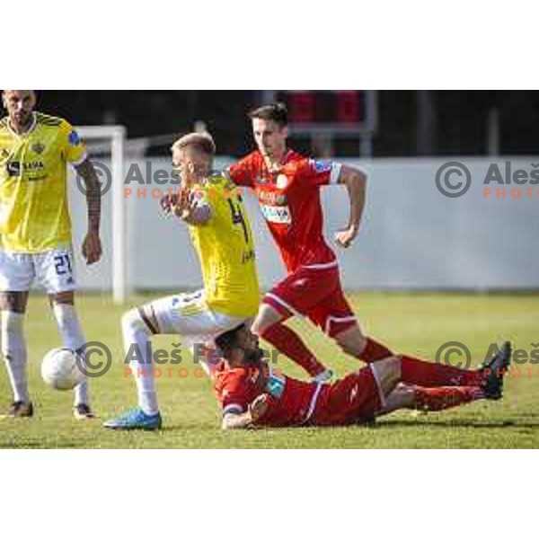 Andrej Kotnik in action during Prva liga Telekom Slovenije football match between Aluminij and Maribor in Kidricevo, Slovenija on April 16, 2021