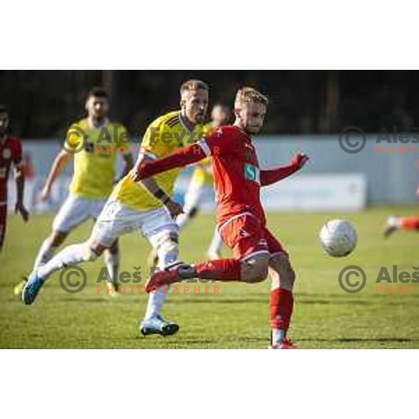 in action during Prva liga Telekom Slovenije football match between Aluminij and Maribor in Kidricevo, Slovenija on April 16, 2021
