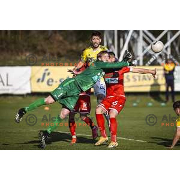 Luka Janzekovic in action during Prva liga Telekom Slovenije football match between Aluminij and Maribor in Kidricevo, Slovenija on April 16, 2021