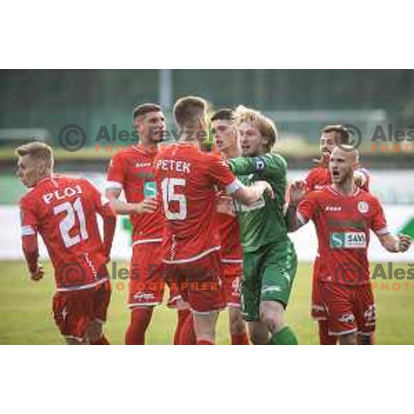 Luka Janzekovic in action during Prva liga Telekom Slovenije football match between Aluminij and Maribor in Kidricevo, Slovenija on April 16, 2021