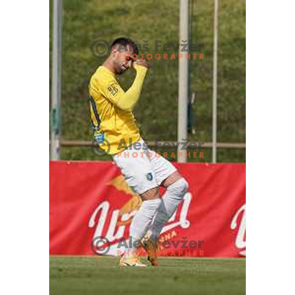 Mustafa Nukic in action during Prva Liga Telekom Slovenije 2020-2021 football match between Bravo and Domzale in Ljubljana, Slovenia on April 17, 2021 
