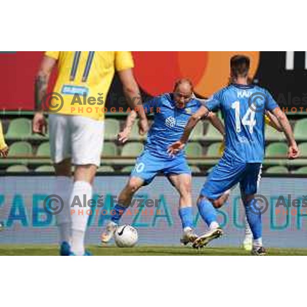 Senijad Ibricic in action during Prva Liga Telekom Slovenije 2020-2021 football match between Bravo and Domzale in Ljubljana, Slovenia on April 17, 2021 