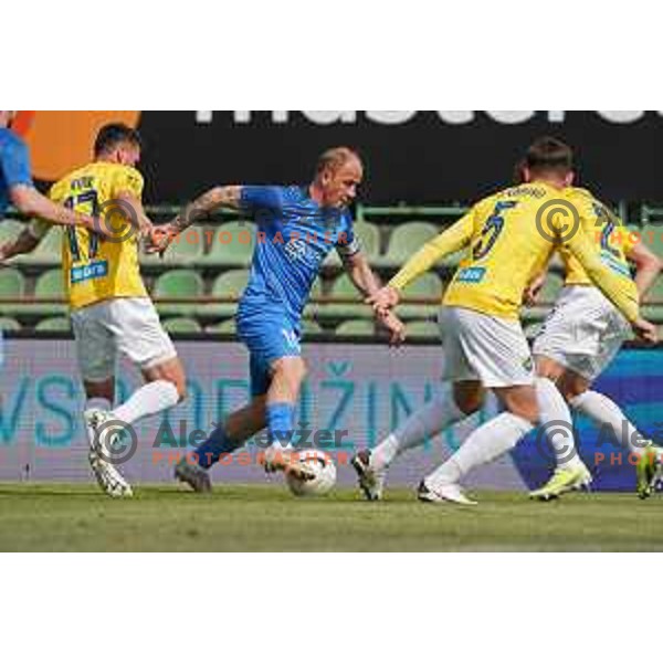 Senijad Ibricic in action during Prva Liga Telekom Slovenije 2020-2021 football match between Bravo and Domzale in Ljubljana, Slovenia on April 17, 2021 