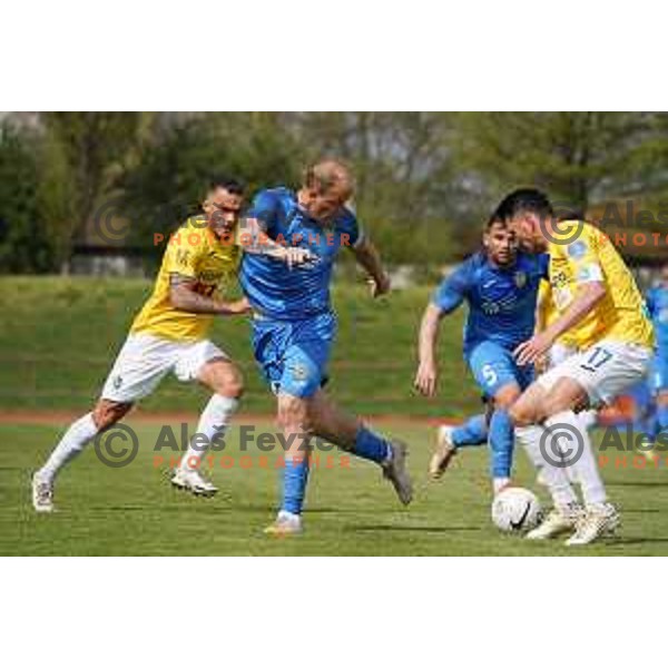 Senijad Ibricic in action during Prva Liga Telekom Slovenije 2020-2021 football match between Bravo and Domzale in Ljubljana, Slovenia on April 17, 2021 