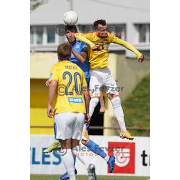 Mustafa Nukic in action during Prva Liga Telekom Slovenije 2020-2021 football match between Bravo and Domzale in Ljubljana, Slovenia on April 17, 2021 
