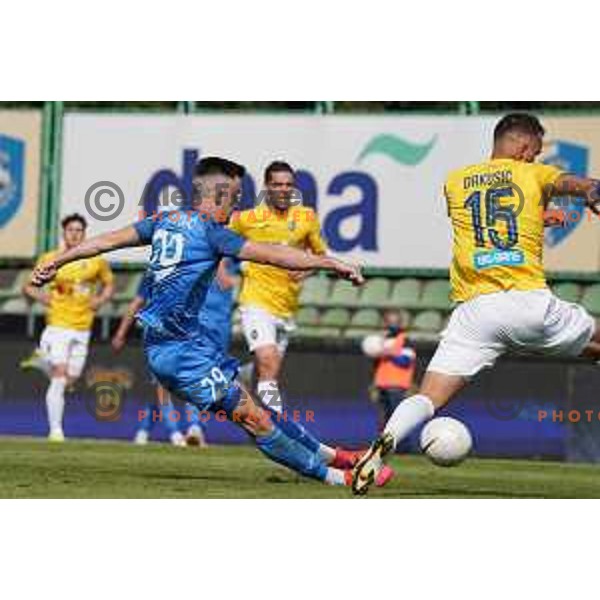 Arnel Jakupovic in action during Prva Liga Telekom Slovenije 2020-2021 football match between Bravo and Domzale in Ljubljana, Slovenia on April 17, 2021 
