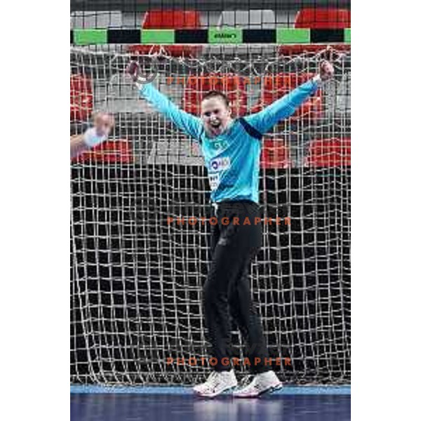 Amra Pandzic of Slovenia in action during World Championship Women 2021 Qualification match between Slovenia and Iceland in Kodeljevo hall, Ljubljana, Slovenia on April 17, 2021