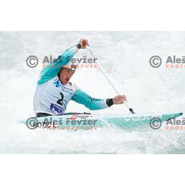 Luka Bozic competes in C-1 at European Open Canoe Cup in Ljubljana, Slovenia on April 18, 2021