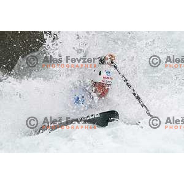 Benjamin Savsek competes in C-1 at European Open Canoe Cup in Ljubljana, Slovenia on April 18, 2021