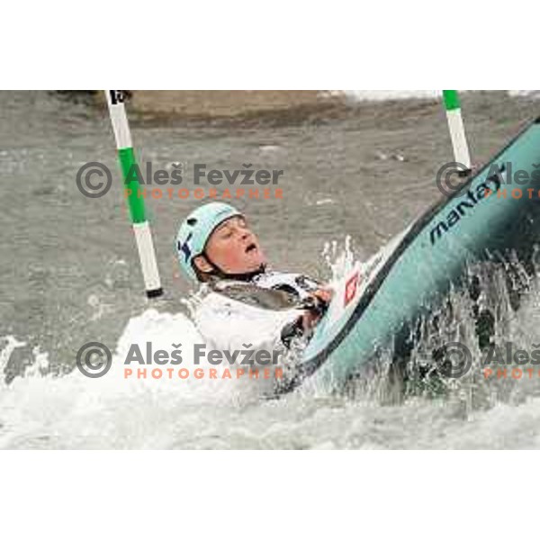 Ula Skok competes in K-1 Women at European Open Canoe Cup in Ljubljana, Slovenia on April 18, 2021