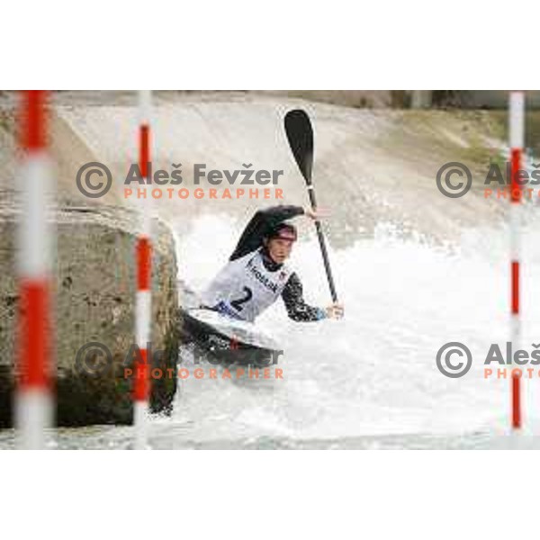 Eva Tercelj competes in K-1 Women at European Open Canoe Cup in Ljubljana, Slovenia on April 18, 2021