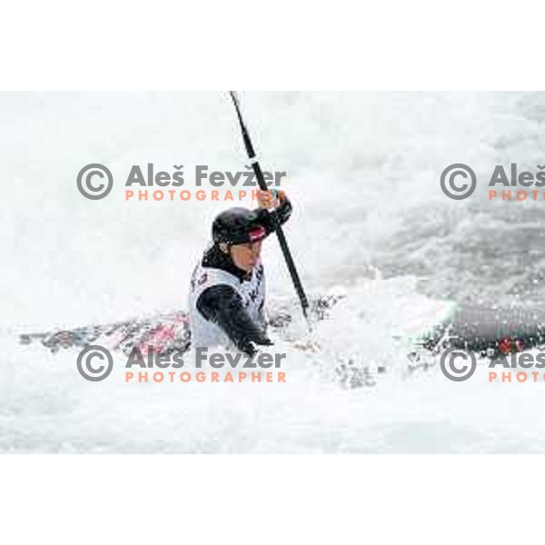 Eva Tercelj competes in K-1 Women at European Open Canoe Cup in Ljubljana, Slovenia on April 18, 2021