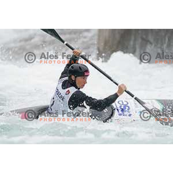 Eva Tercelj competes in K-1 Women at European Open Canoe Cup in Ljubljana, Slovenia on April 18, 2021