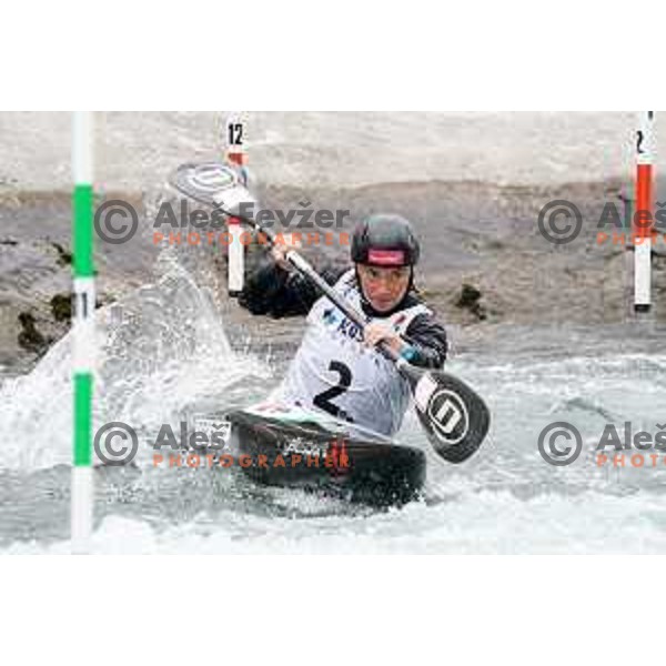Eva Tercelj competes in K-1 Women at European Open Canoe Cup in Ljubljana, Slovenia on April 18, 2021