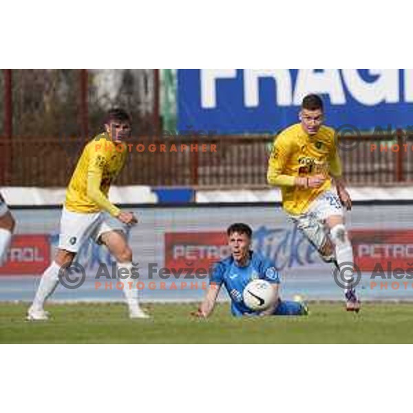 Rok Maher in action during Prva Liga Telekom Slovenije 2020-2021 football match between Bravo and Domzale in Ljubljana, Slovenia on April 17, 2021
