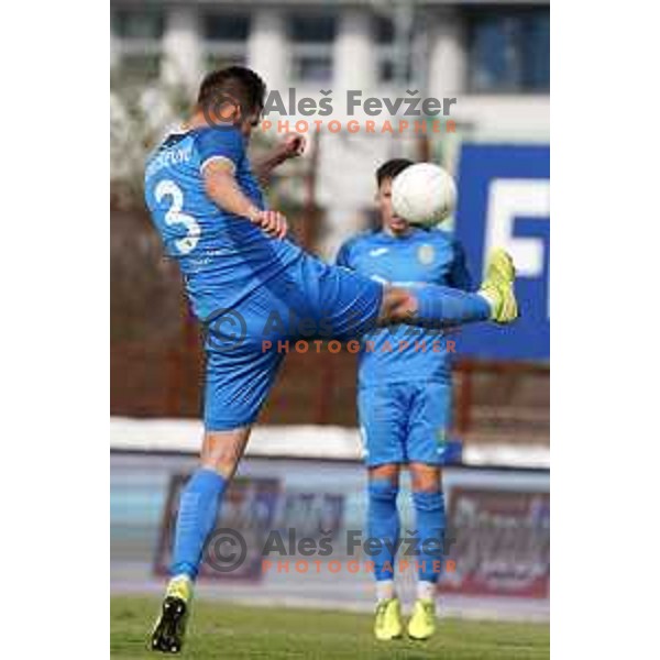 Damjan Vuklisevic in action during Prva Liga Telekom Slovenije 2020-2021 football match between Bravo and Domzale in Ljubljana, Slovenia on April 17, 2021