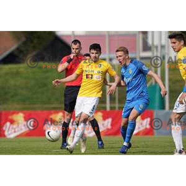 Benjamin Markus in action during Prva Liga Telekom Slovenije 2020-2021 football match between Bravo and Domzale in Ljubljana, Slovenia on April 17, 2021