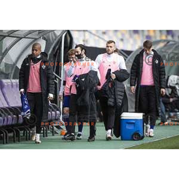 in action during Prva liga Telekom Slovenije football match between Maribor and Domzale in Ljudski vrt, Maribor, Slovenia on April 20, 2021