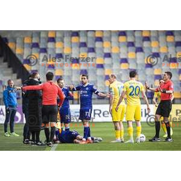 Aljosa Matko in action during Prva liga Telekom Slovenije football match between Maribor and Domzale in Ljudski vrt, Maribor, Slovenia on April 20, 2021
