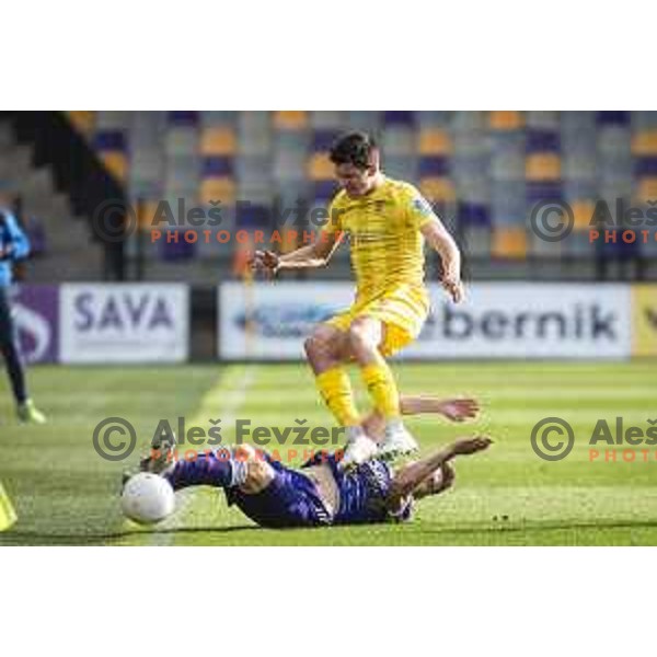 in action during Prva liga Telekom Slovenije football match between Maribor and Domzale in Ljudski vrt, Maribor, Slovenia on April 20, 2021